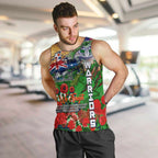 Personalised New Zealand Warriors ANZAC Men Tank Top Scratch Style DT02