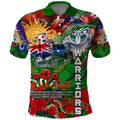 Personalised New Zealand Warriors ANZAC Polo Shirt Scratch Style DT02