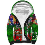 Personalised New Zealand Warriors ANZAC Sherpa Hoodie Scratch Style DT02
