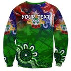 Personalised New Zealand Warriors ANZAC Sweatshirt Scratch Style DT02