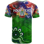 Personalised New Zealand Warriors ANZAC T Shirt Scratch Style DT02