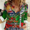 Personalised New Zealand Warriors ANZAC Women Casual Shirt Scratch Style DT02