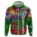 Personalised New Zealand Warriors ANZAC Zip Hoodie Scratch Style DT02