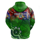 Personalised New Zealand Warriors ANZAC Zip Hoodie Scratch Style DT02
