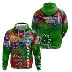 Personalised New Zealand Warriors ANZAC Zip Hoodie Scratch Style DT02
