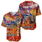 Personalised Australia Rugby Tigers ANZAC Baseball Jersey Wests Scratch Style