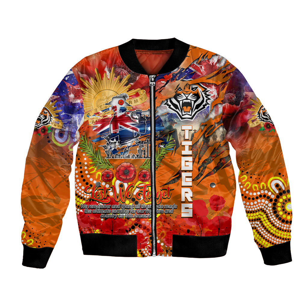 Personalised Australia Rugby Tigers ANZAC Bomber Jacket Wests Scratch Style