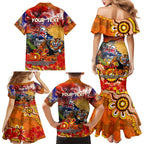 Personalised Australia Rugby Tigers ANZAC Family Matching Mermaid Dress and Hawaiian Shirt Wests Scratch Style