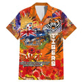 Personalised Australia Rugby Tigers ANZAC Family Matching Mermaid Dress and Hawaiian Shirt Wests Scratch Style