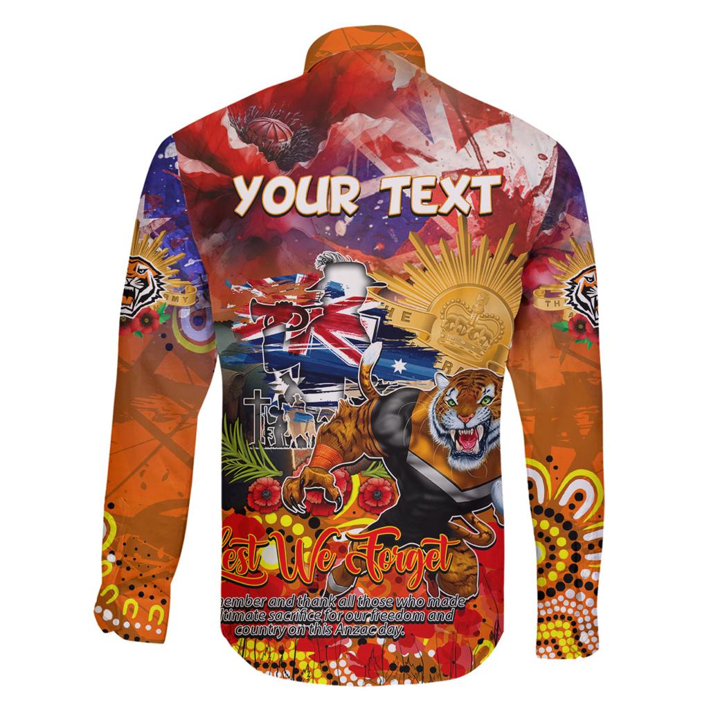 Personalised Australia Rugby Tigers ANZAC Family Matching Mermaid Dress and Hawaiian Shirt Wests Scratch Style