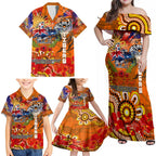 Personalised Australia Rugby Tigers ANZAC Family Matching Off Shoulder Maxi Dress and Hawaiian Shirt Wests Scratch Style
