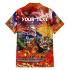 Personalised Australia Rugby Tigers ANZAC Family Matching Off Shoulder Short Dress and Hawaiian Shirt Wests Scratch Style