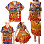 Personalised Australia Rugby Tigers ANZAC Family Matching Puletasi and Hawaiian Shirt Wests Scratch Style