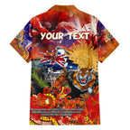 Personalised Australia Rugby Tigers ANZAC Family Matching Short Sleeve Bodycon Dress and Hawaiian Shirt Wests Scratch Style