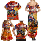 Personalised Australia Rugby Tigers ANZAC Family Matching Summer Maxi Dress and Hawaiian Shirt Wests Scratch Style