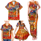 Personalised Australia Rugby Tigers ANZAC Family Matching Tank Maxi Dress and Hawaiian Shirt Wests Scratch Style