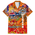 Personalised Australia Rugby Tigers ANZAC Hawaiian Shirt Wests Scratch Style