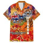 Personalised Australia Rugby Tigers ANZAC Hawaiian Shirt Wests Scratch Style
