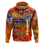 Personalised Australia Rugby Tigers ANZAC Hoodie Wests Scratch Style