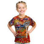 Personalised Australia Rugby Tigers ANZAC Kid T Shirt Wests Scratch Style