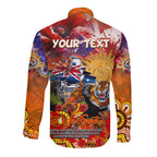 Personalised Australia Rugby Tigers ANZAC Long Sleeve Button Shirt Wests Scratch Style