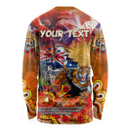 Personalised Australia Rugby Tigers ANZAC Long Sleeve Shirt Wests Scratch Style