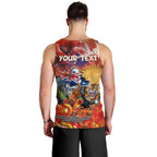 Personalised Australia Rugby Tigers ANZAC Men Tank Top Wests Scratch Style