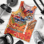 Personalised Australia Rugby Tigers ANZAC Men Tank Top Wests Scratch Style