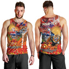 Personalised Australia Rugby Tigers ANZAC Men Tank Top Wests Scratch Style