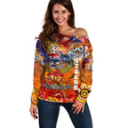 Personalised Australia Rugby Tigers ANZAC Off Shoulder Sweater Wests Scratch Style