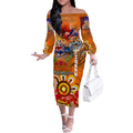 Personalised Australia Rugby Tigers ANZAC Off The Shoulder Long Sleeve Dress Wests Scratch Style