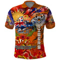 Personalised Australia Rugby Tigers ANZAC Polo Shirt Wests Scratch Style
