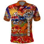 Personalised Australia Rugby Tigers ANZAC Polo Shirt Wests Scratch Style