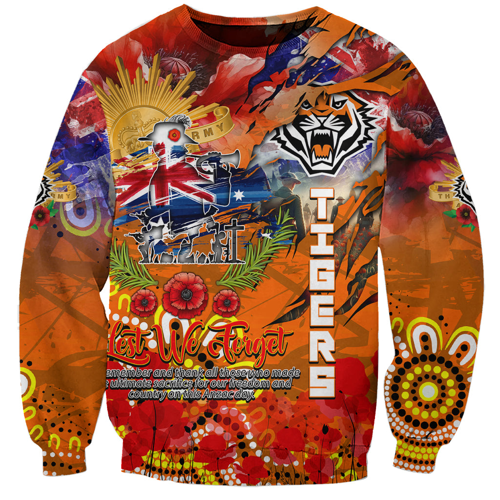 Personalised Australia Rugby Tigers ANZAC Sweatshirt Wests Scratch Style
