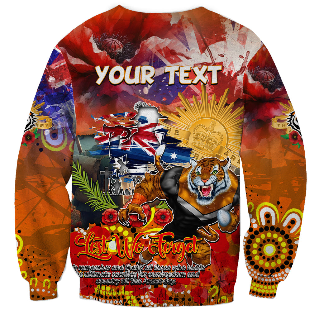 Personalised Australia Rugby Tigers ANZAC Sweatshirt Wests Scratch Style