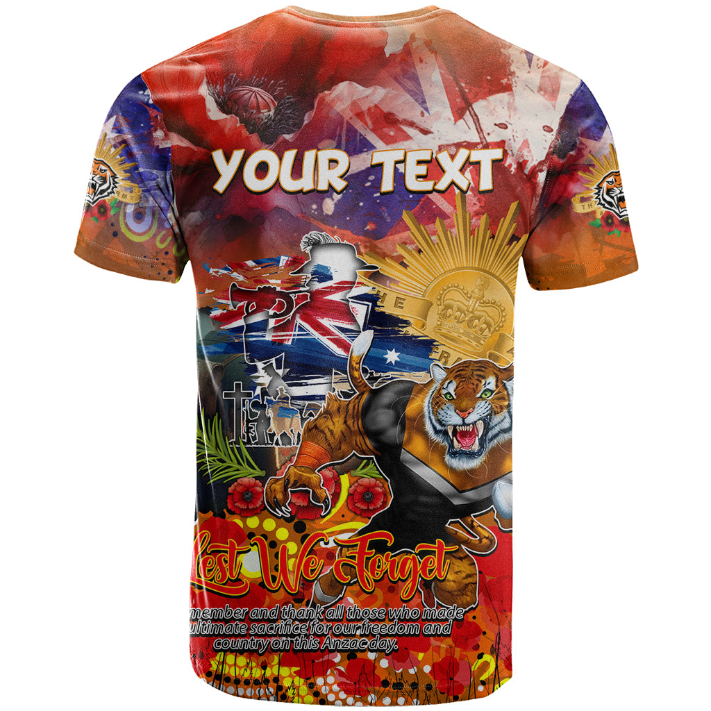 Personalised Australia Rugby Tigers ANZAC T Shirt Wests Scratch Style