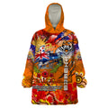Personalised Australia Rugby Tigers ANZAC Wearable Blanket Hoodie Wests Scratch Style