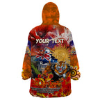 Personalised Australia Rugby Tigers ANZAC Wearable Blanket Hoodie Wests Scratch Style