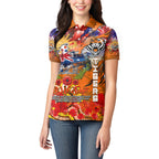 Personalised Australia Rugby Tigers ANZAC Women Polo Shirt Wests Scratch Style