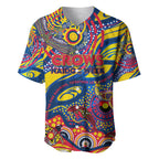 Custom NAIDOC Week 2024 Crows Baseball Jersey Aboriginal Animals Keep The Fire Burning