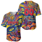 Custom NAIDOC Week 2024 Crows Baseball Jersey Aboriginal Animals Keep The Fire Burning