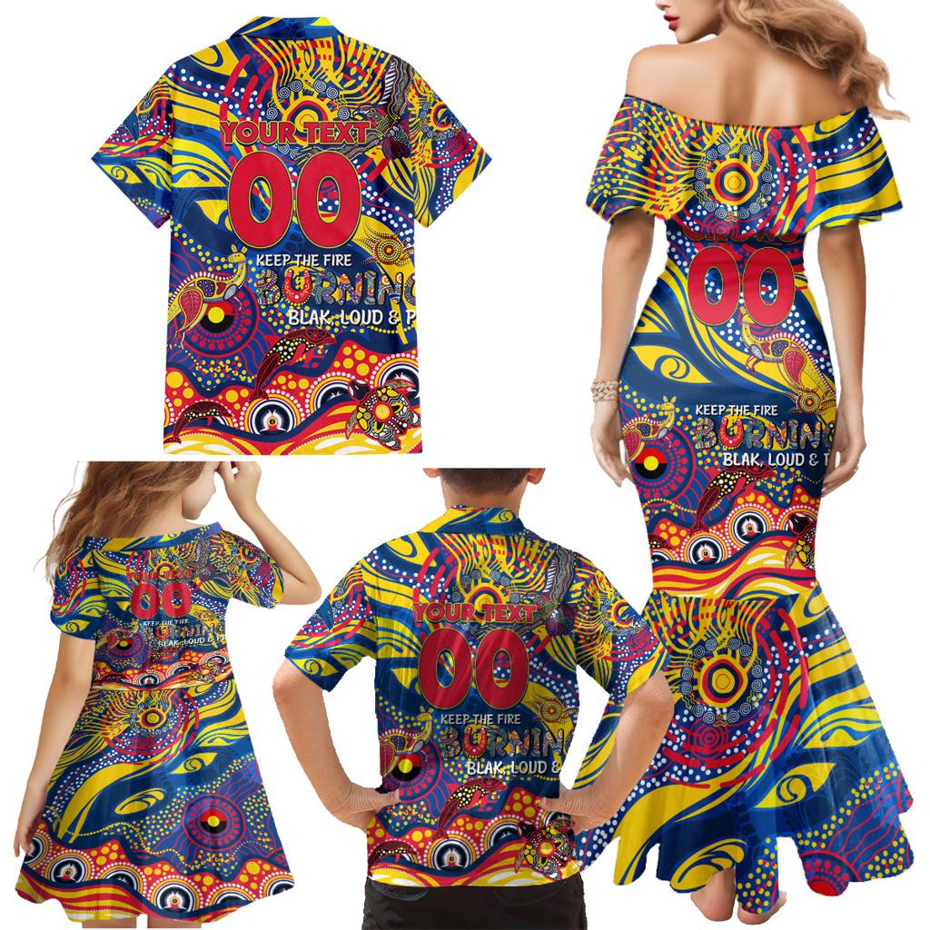 Custom NAIDOC Week 2024 Crows Family Matching Mermaid Dress and Hawaiian Shirt Aboriginal Animals Keep The Fire Burning