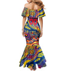 Custom NAIDOC Week 2024 Crows Family Matching Mermaid Dress and Hawaiian Shirt Aboriginal Animals Keep The Fire Burning