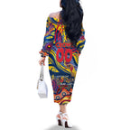 Custom NAIDOC Week 2024 Crows Family Matching Off The Shoulder Long Sleeve Dress and Hawaiian Shirt Aboriginal Animals Keep The Fire Burning