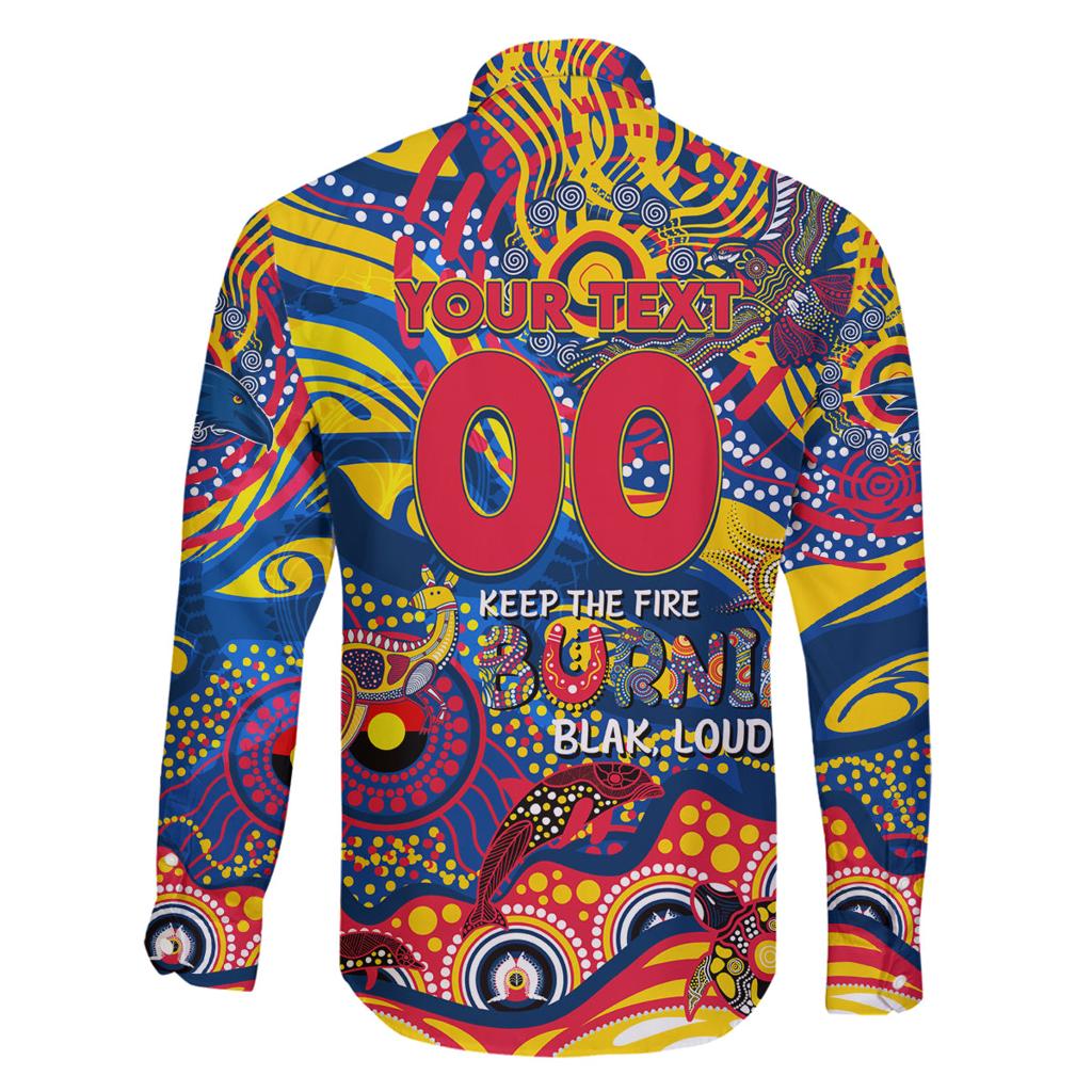 Custom NAIDOC Week 2024 Crows Family Matching Off Shoulder Maxi Dress and Hawaiian Shirt Aboriginal Animals Keep The Fire Burning