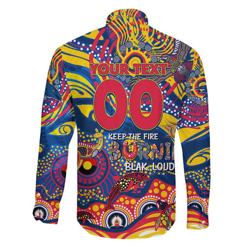 Custom NAIDOC Week 2024 Crows Family Matching Off Shoulder Short Dress and Hawaiian Shirt Aboriginal Animals Keep The Fire Burning