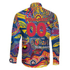 Custom NAIDOC Week 2024 Crows Family Matching Short Sleeve Bodycon Dress and Hawaiian Shirt Aboriginal Animals Keep The Fire Burning