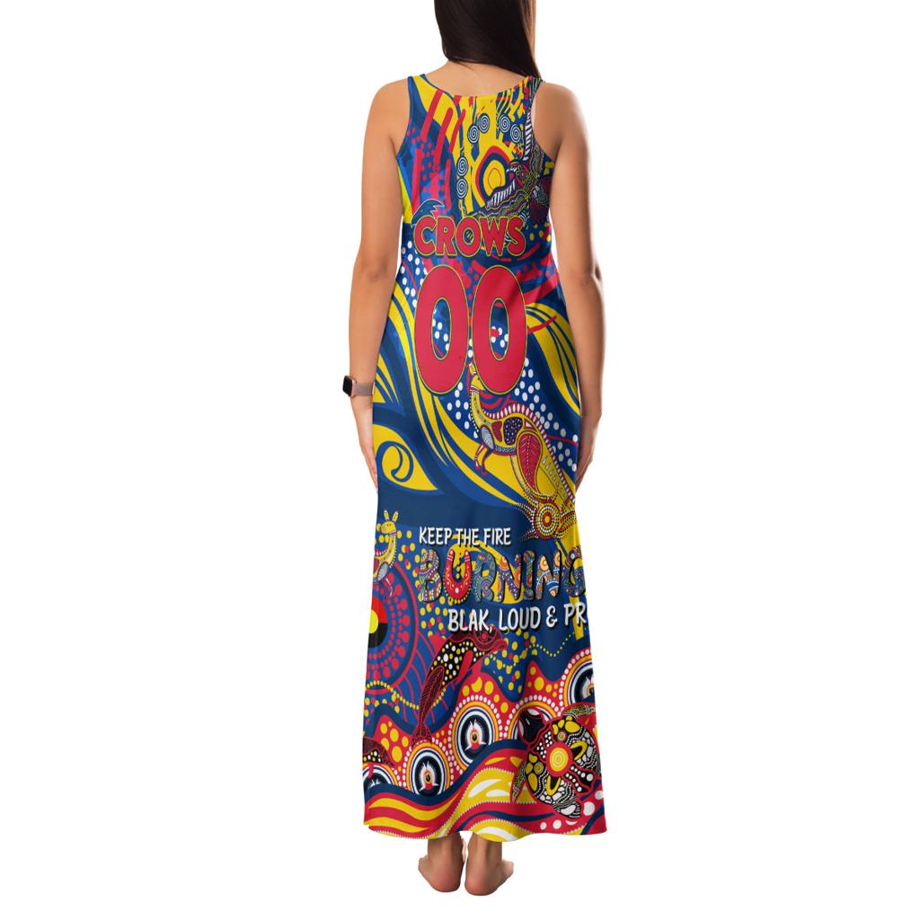 Custom NAIDOC Week 2024 Crows Family Matching Tank Maxi Dress and Hawaiian Shirt Aboriginal Animals Keep The Fire Burning