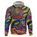 Custom NAIDOC Week 2024 Crows Hoodie Aboriginal Animals Keep The Fire Burning
