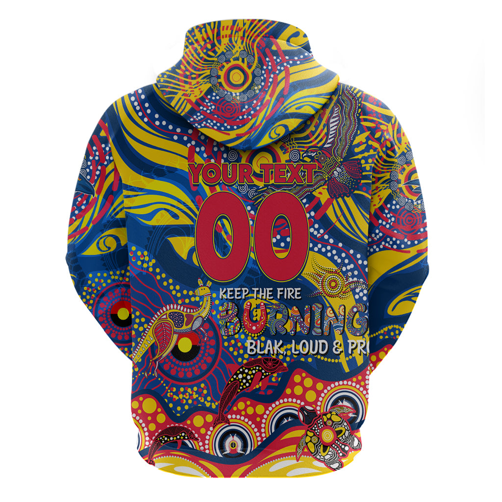 Custom NAIDOC Week 2024 Crows Hoodie Aboriginal Animals Keep The Fire Burning